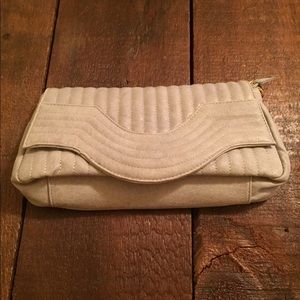 Light gray clutch purse